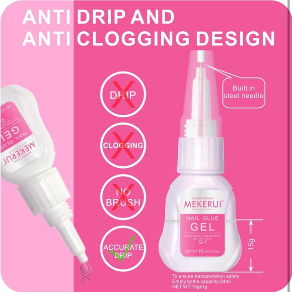 New Upgrade Super Strong Nail Glue Gel and Quickly Nail Glue Remover Kit - Picture 7 of 11